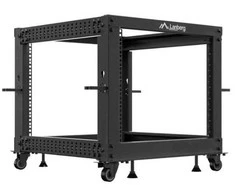Lanberg Open Rack 9U 600x600-1100 reguliuojamas juoda