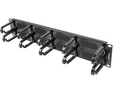 LANBERG AK-1204-B kabelių valdymo šepečių skydelis tipas B 19 2U juodas