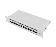 LANBERG PPF6-9012-S Lanberg Patch Panel 10, 12 port 1U, cat.6, pilkas