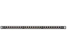 LANBERG PPS5-0024-B komutacinė panelė, 24 prievadų, 0.5U, 5e kat., ekranuota, juoda