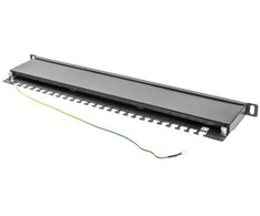 LANBERG PPS5-0024-B komutacinė panelė, 24 prievadų, 0.5U, 5e kat., ekranuota, juoda