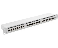 LANBERG PPS5-1024-S Lanberg Patch Panel 24 prievadas 1U, kat. 5e, ekranuotas, pilkas