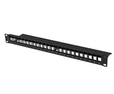 LANBERG PPKS-1024-B Keystone Patch Panel 19 colių 24 prievadas 1U juodas