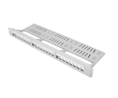 LANBERG PPKS-1124-S Lanberg Keystone Patch Panel 19 su organizatoriumi, 24 prievadas 1U, pilkas