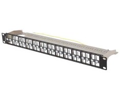 Lanberg Patch Panel tuščias 48 prievadas 1U 19" FTP Keystone juoda moduliams
