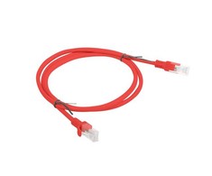 LANBERG PCU6-10CC-0100-R Lanberg Patchcord RJ45 kat. 6 UTP 1m raudona
