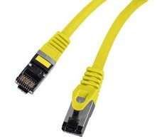 PATCHCORD KAT.8.1 S/FTP LSZH CU 0.25M Geltonas FLUKE PASSED LANBERG
