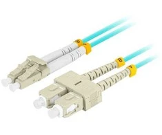 FIBER OPTIC PATCHCORD MM LC/UPC-SC/UPC DUPLEX 3.0MM OM3 50/125 LSZH 2M AQUA LANBERG