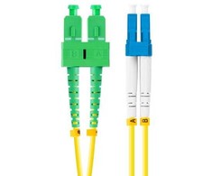 FIBER OPTIC PATCHCORD SM LC/UPC-SC/APC DUPLEX 3.0MM LSZH G657A1 0.5M GELTONAS LANBERG