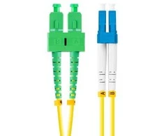 Lanberg światłowodowy SM LC/UPC - SC/APC duplex 2.0m geltona
