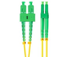 FIBER OPTIC PATCHCORD SM SC/APC-LC/APC DUPLEX 3.0MM LSZH G657A1 1M Geltonas LANBERG