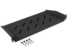 Lanberg lentyna 19'' spintelėms 350/450/600/800/1000mm 1U juoda