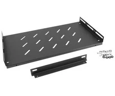 Lanberg lentyna 19'' spintelėms 350/450/600/800/1000mm 1U juoda