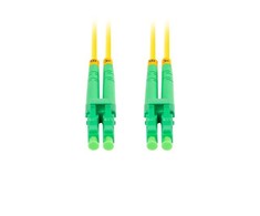 LANBERG šviesolaidinis patchcord SM LC/APC-LC/APC dvipusis 1m LSZH g657a1 3.0mm geltonas
