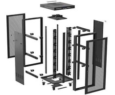 LANBERG Rack spintelė 19 laisvai stovinti 37U 800x800 plokščia pakuotė su tinklelio durelėmis LCD juodas