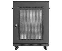 Lanberg szafa rack stojąca 19" 15U 600x600 juoda drzwi perforowane