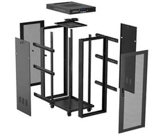 LANBERG Rack spintelė 19 laisvai stovinti 37U 600x600 plokščia pakuotė su tinklelio durelėmis LCD juodas
