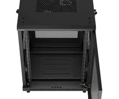 Lanberg grindų spintelė 19" 15U 600x600 juoda perforuotos durys