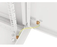 LANBERG sieninė spintelė 19 colių 12U 600x450 plieninės durys pilkas flat pack