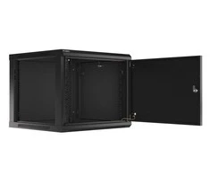 LANBERG sieninė spintelė 19 colių 9U 600x600 plieninės durys pilkas flat pack