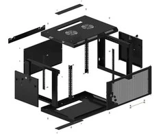 Lanberg pakabinama spintelė 19" 6U 600X450 juoda perforuotos durys