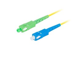 LANBERG šviesolaidinis patchcord SM SC/APC-SC/UPC simplex 2m LSZH g657a1 3.0mm geltonas