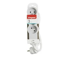 Legrand Standartinis ilgintuvas 3x2P+Z 3m balta ir-pilka