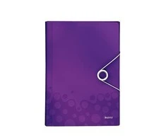Aplankas dokumentams Leitz Wow, 6 skyrių, violetinės spalvos