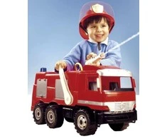 Gaisrinė mašina Lena Mercedes Actros, 64 cm (išlaiko 50 kg apkrovą)