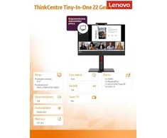 Monitorius Lenovo ThinkCentre TiO 22 Gen5 FHD IPS Touch