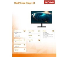 Monitorius LENOVO 31.5" P32PZ-30 MINI-LED UHD IPS 16:9 HDMI/DP/USB4(140W)/RJ45