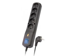 Ilgiklis - LESTAR LV530W 5 AC Lizdai 2,5 m Juodas Pilkas