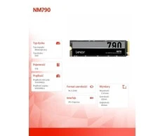 Lexar | SSD | NM790 | 1000 GB | SSD form factor M.2 2280 | Solid-state drive sąsaja M.2 NVMe | Skaitymo greitis 7400 MB/s | Rašymo greitis 6500 MB/s