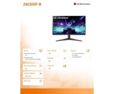 Monitorius LG UltraGear 24GS50F-B, 24", 1920 x 1080, VA, 180 Hz, 1 ms