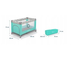 Kelioninė lovytė-maniežas Lionelo Adriaa, Turquoise Scandi
