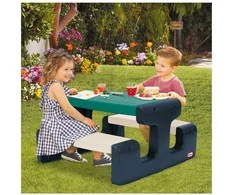 Little Tikes mėlynas ir žalias vaikų pikniko stalas sodui
