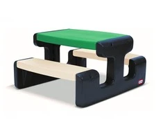 Little Tikes mėlynas ir žalias vaikų pikniko stalas sodui