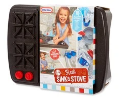 Little Tikes Mažos tikes kriauklė + virtuvė su vandens cirkuliacija 2in1 kriauklės virtuvė Pirmoji 13 AKC