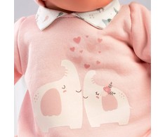 Llorens 13848 Kūdikė lėlytė 38 cm Joelle su minkštu pilvuku, mergaitė