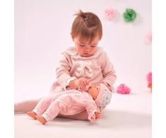 Llorens 13848 Kūdikė lėlytė 38 cm Joelle su minkštu pilvuku, mergaitė