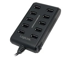 LOGILINK UA0125 LOGILINK – 10 prievadų USB2.0 šakotuvas su jungikliu ON / OFF