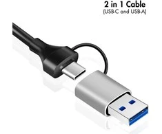 „LogiLink“ adapteris USB-A/-C į 2,5 g Ethernet, pilkas