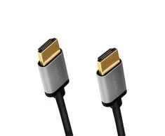 LOGILINK CHA0100 HDMI laidas A/M į A/M 4K/60 Hz alu juodas/pilkas 1m