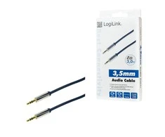 Kabelis LogiLink 3.5 Stereo M/M 3 m mėly