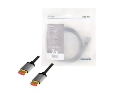 LOGILINK CHA0105 HDMI laidas A/M į A/M 8K/60Hz alu juodas/pilkas 2m
