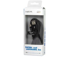 Kabelis USB LogiLink USB-A - 2 m Juodas (CU0134)