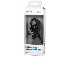 Kabelis USB LogiLink USB-A - 2 m Juodas (CU0134)