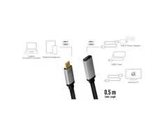 LogiLink USB 3.2 USB-C M/F 0.5 m