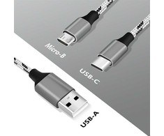 LogiLink Kabelis USB2.0 A/M arba micro USB + USB-C, 1,2m