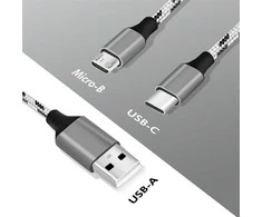 LogiLink Kabelis USB2.0 A/M arba micro USB + USB-C, 1,2m